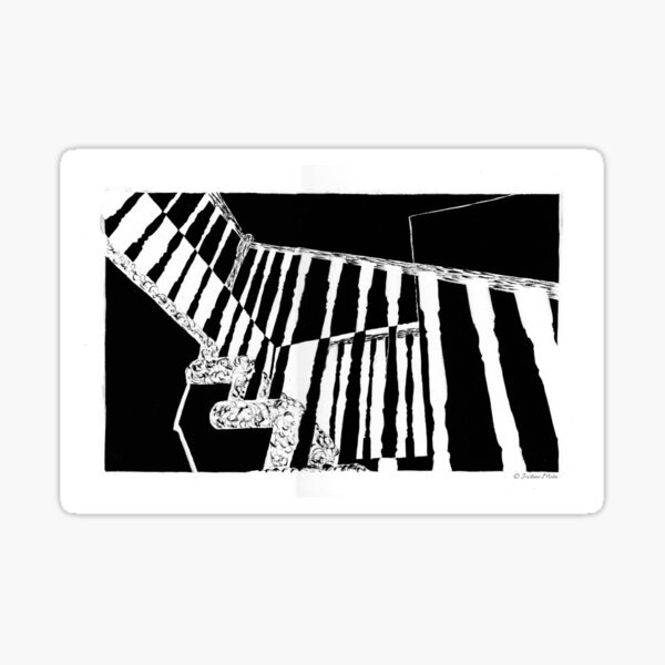 Staircase in Gouache Sticker