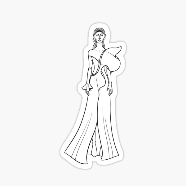 Melissa - Gala #05 - Noir et blanc Sticker