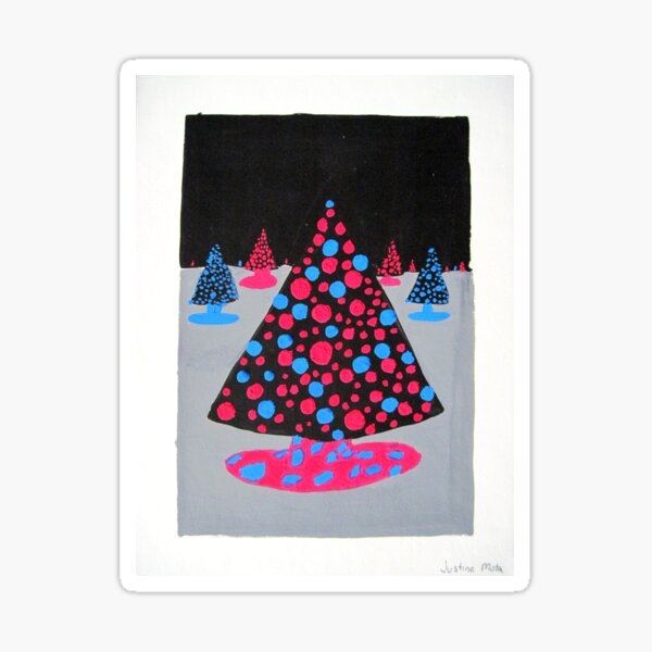 Christmas Trees card Sticker