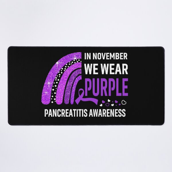 Item preview, Rainbow In November We Wear Purple Pancreatitis Awareness designed and sold by Mnrshirley.