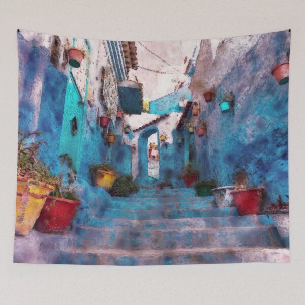 Item preview, Chefchaouen street designed and sold by Rafael Serrano Esguerra.