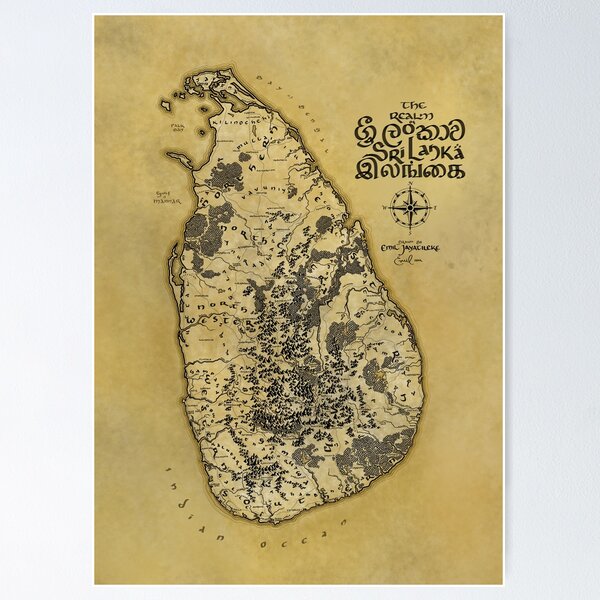 Sri Lanka Map Wall Art for Sale | Redbubble