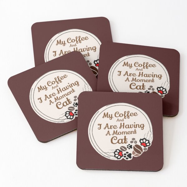 Item preview, My Coffee and I are having a moment cat  designed and sold by ShamanCanvas.