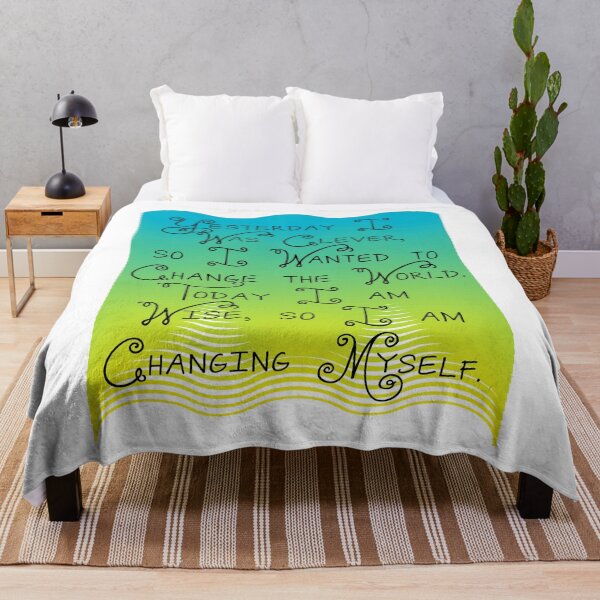Item preview, Yesterday I was clever, so I wanted to change the world. Today I am wise, so I am changing myself designed and sold by Lezbo1986.
