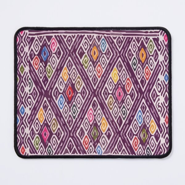 Item preview, Authentic colorful purple mexican fabric embroidery chiapas mayan blanket textile designed and sold by T-Mex.