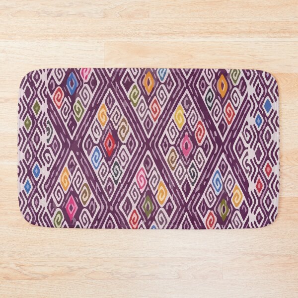 Item preview, Authentic colorful purple mexican fabric embroidery chiapas mayan blanket textile designed and sold by T-Mex.