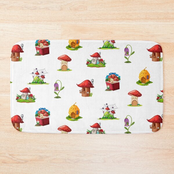 Item preview, Colorful Red Mushroom Fairy Tale Forest Houses  designed and sold by silviaol.