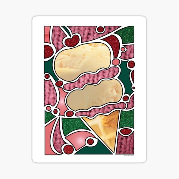 Stained Glass Series: Ice Cream Sticker