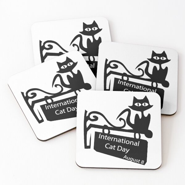Item preview, International Cat Day CUTE, CAT LOVERS, BLACK designed and sold by K0tK0tu.