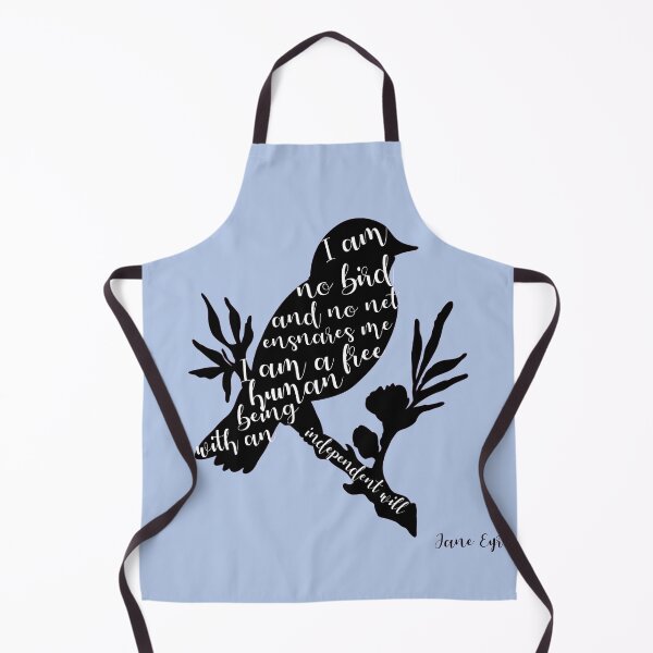 Item preview, I am no bird; and no net ensnares me - Jane Eyre quote on light blue background designed and sold by introvertcafe.