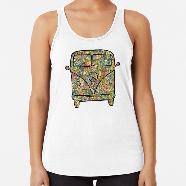 VW Hippie Van Racerback Tank Top