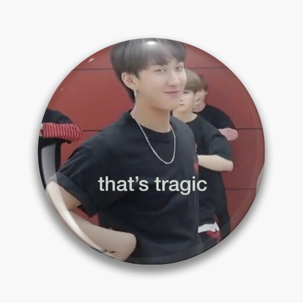 Item preview, Changbin Stray Kids that's tragic sticker  designed and sold by vexiola.