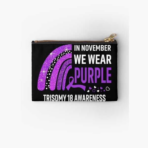 Item preview, Rainbow In November We Wear Purple Trisomy 18 Awareness designed and sold by Mnrshirley.