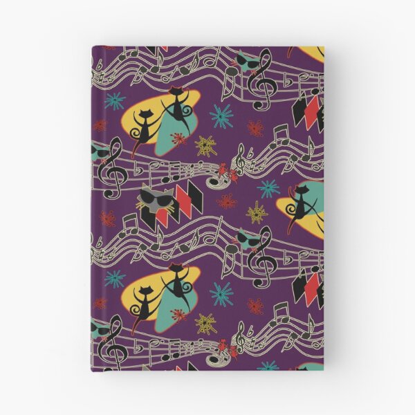 Item preview, Rockabilly Cool Cats on Purple designed and sold by bmfabricdesigns.