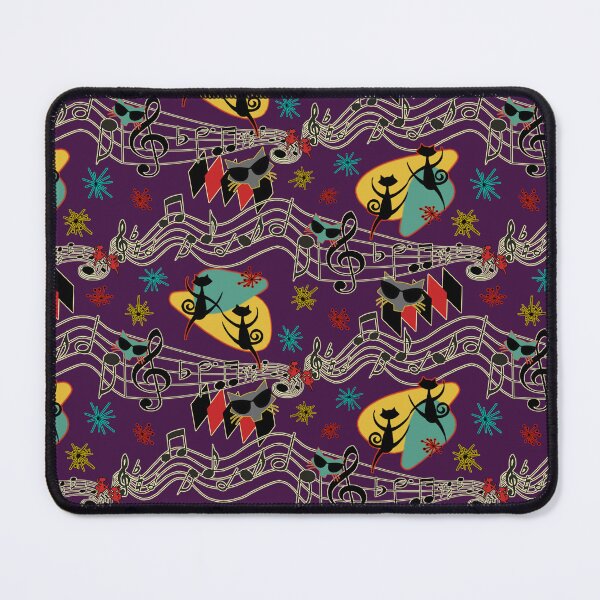 Item preview, Rockabilly Cool Cats on Purple designed and sold by bmfabricdesigns.