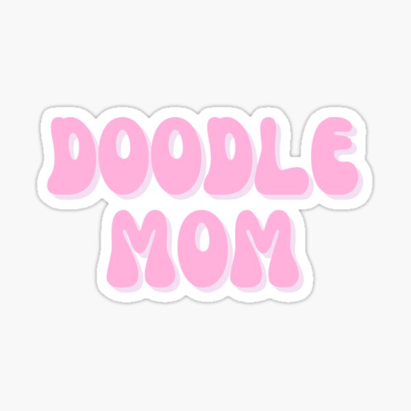Item preview, Bright Pink Doodle Mom Sticker designed and sold by MameDesign.