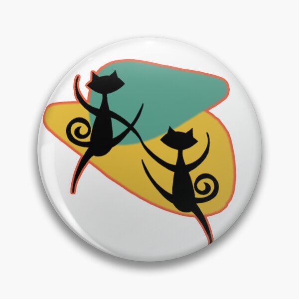 Item preview, Rockabilly Cool Cats on Yellow designed and sold by bmfabricdesigns.