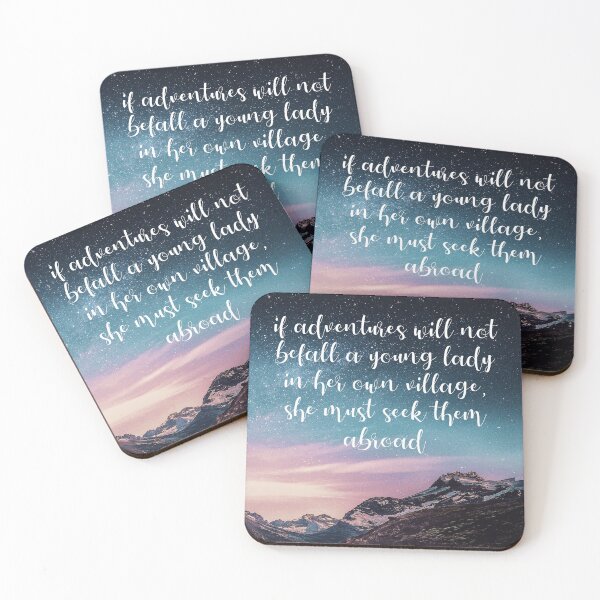Item preview, if adventures will not befall a young lady in her own village - Northanger Abbey quote designed and sold by introvertcafe.
