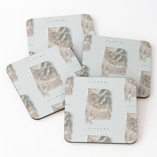 Item preview, Alabama Relief Map 3D digitally-rendered designed and sold by ThinkAboutMaps.