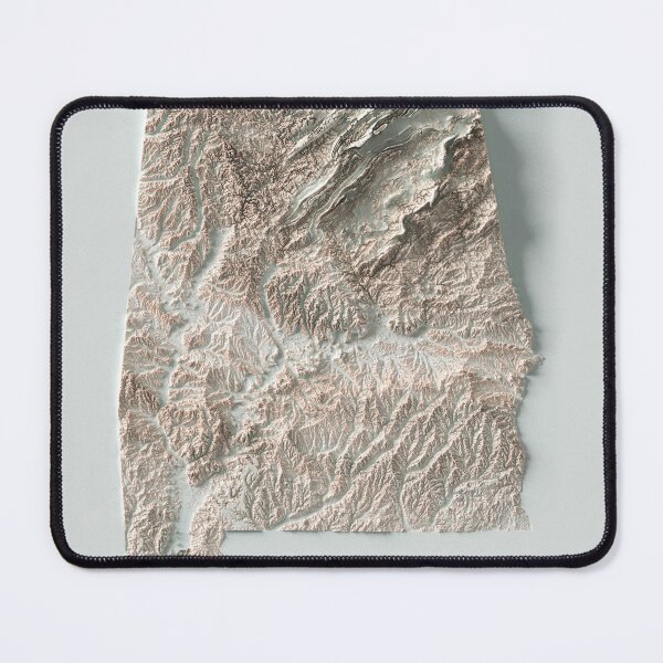 Item preview, Alabama Relief Map 3D digitally-rendered designed and sold by ThinkAboutMaps.