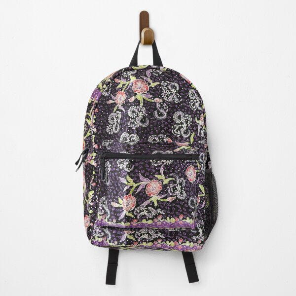 Item preview, Indonesia handmade hand-drawn batik tulis purple black floral  butterfly leaves pattern from Lasem designed and sold by Morcawork.