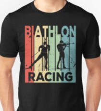 Biathlon Racing Vintage Retro Unisex T-Shirt