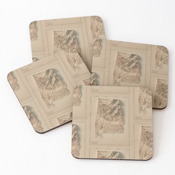 Item preview, Alabama Relief Map 3D digitally-rendered designed and sold by ThinkAboutMaps.