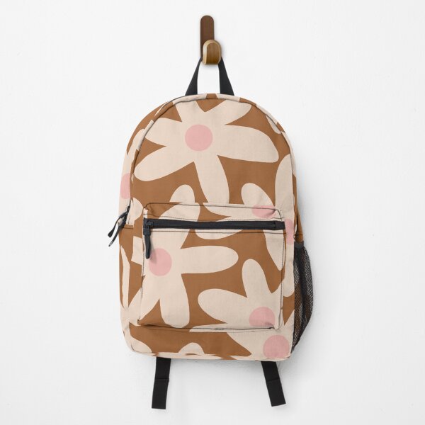 Item preview, Daisy Time Retro Floral Pattern in Chocolate Brown and Blush designed and sold by kierkegaard.