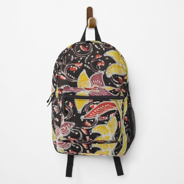 Item preview, Indonesia handmade hand-drawn batik tulis black colorful plant floral flower leaves pattern Lasem designed and sold by Morcawork.