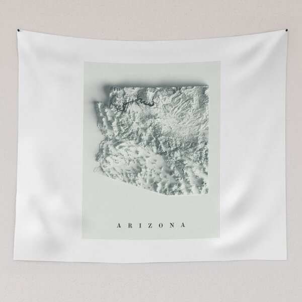 Item preview, Arizona Shaded Relief Map 3D digitally-rendered designed and sold by ThinkAboutMaps.