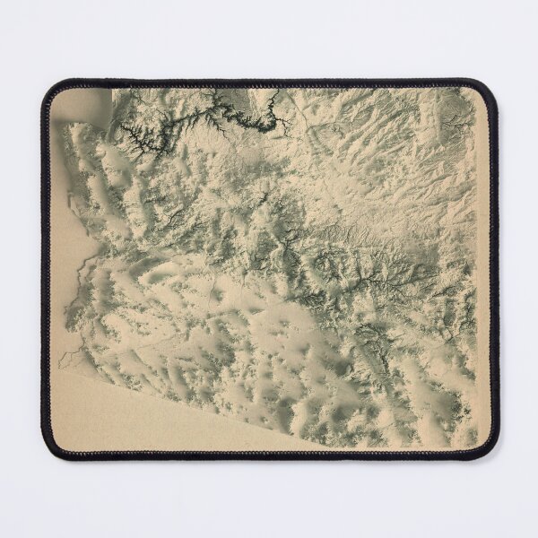 Item preview, Arizona Shaded Relief Map 3D digitally-rendered designed and sold by ThinkAboutMaps.