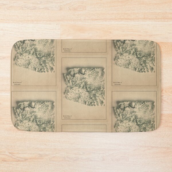 Item preview, Arizona Shaded Relief Map 3D digitally-rendered designed and sold by ThinkAboutMaps.