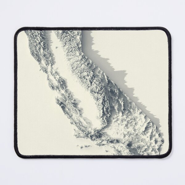 Item preview, California Shaded Relief Map 3D digitally-rendered designed and sold by ThinkAboutMaps.