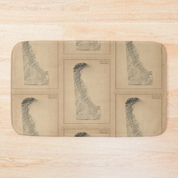 Item preview, Delaware Shaded Relief Map 3D digitally-rendered designed and sold by ThinkAboutMaps.