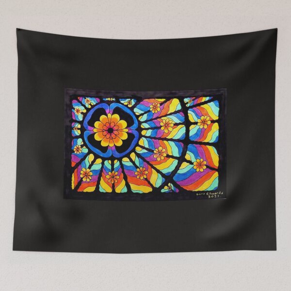 Item preview, 670 - DESIGN FOR A STAINED-GLASS WINDOW - 04 - DAVE EDWARDS - COLOURED PENCILS & INK - 2022 designed and sold by BLYTHART.