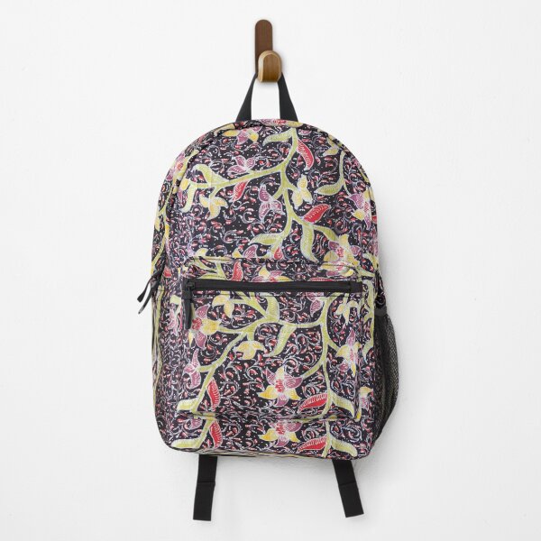 Item preview, Indonesia handmade hand-drawn batik tulis black colorful floral flower leaves pattern Lasem designed and sold by Morcawork.