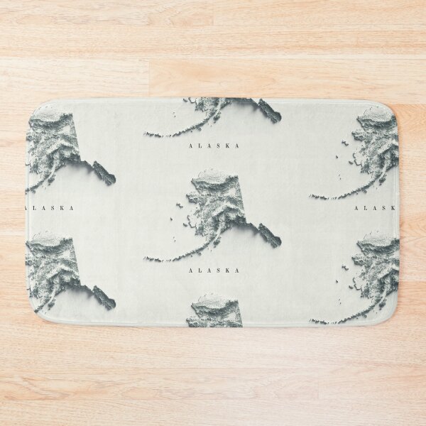 Item preview, Alaska Shaded Relief Map 3D digitally-rendered designed and sold by ThinkAboutMaps.