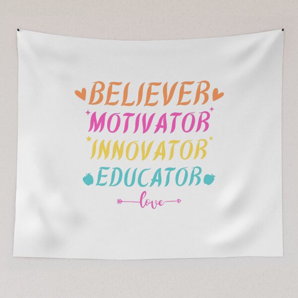 Item preview, Believer Motivator Innovator Educator, Perfect gift for teachers designed and sold by Trucker10.