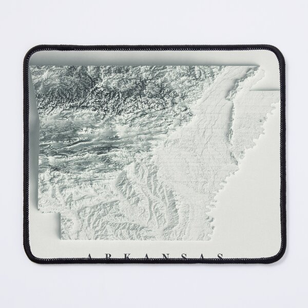 Item preview, Arkansas Shaded Relief Map 3D digitally-rendered designed and sold by ThinkAboutMaps.