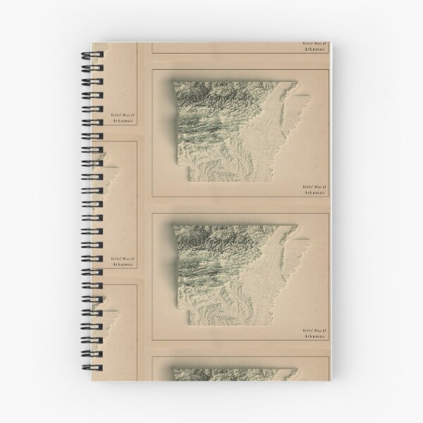 Item preview, Arkansas Shaded Relief Map 3D digitally-rendered designed and sold by ThinkAboutMaps.
