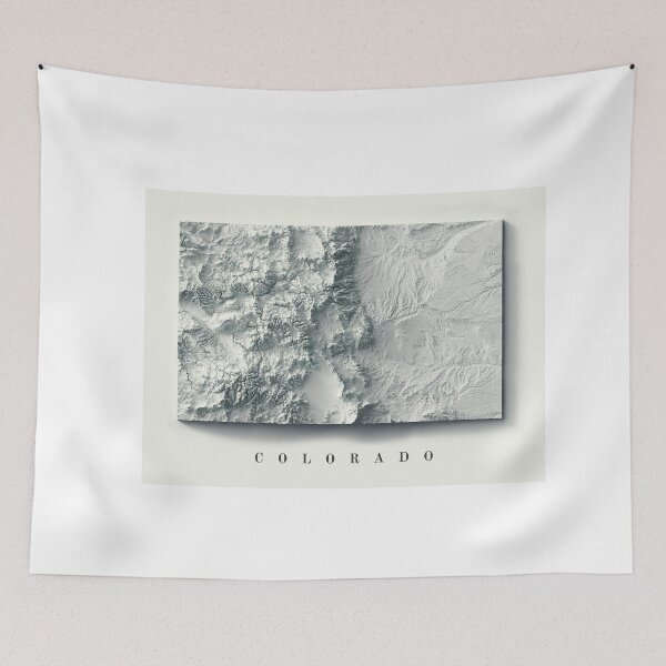 Item preview, Colorado Shaded Relief Map 3D digitally-rendered designed and sold by ThinkAboutMaps.