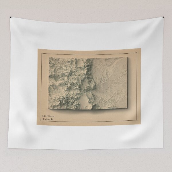 Item preview, Colorado Shaded Relief Map 3D digitally-rendered designed and sold by ThinkAboutMaps.