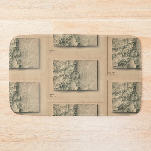 Item preview, Colorado Shaded Relief Map 3D digitally-rendered designed and sold by ThinkAboutMaps.