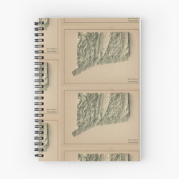 Item preview, Connecticut Shaded Relief Map 3D digitally-rendered designed and sold by ThinkAboutMaps.