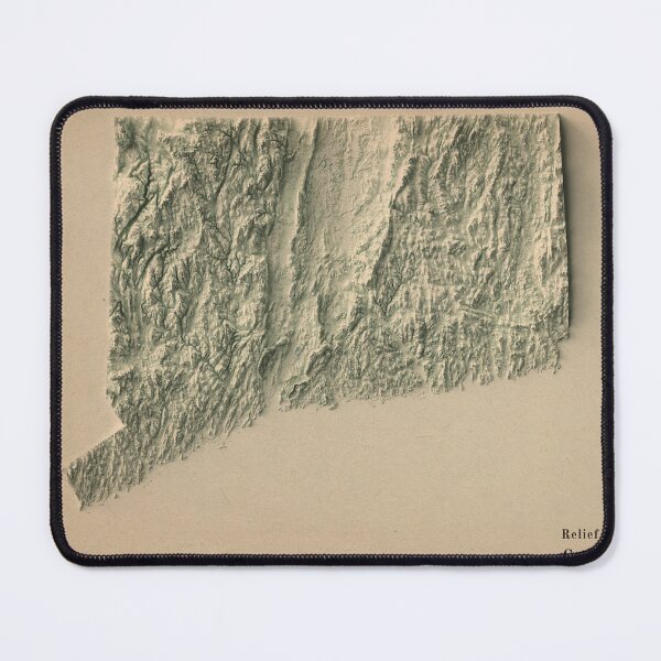 Item preview, Connecticut Shaded Relief Map 3D digitally-rendered designed and sold by ThinkAboutMaps.