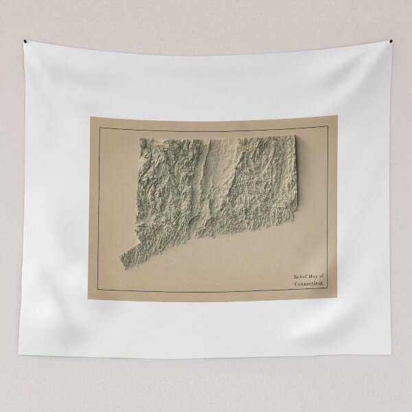 Item preview, Connecticut Shaded Relief Map 3D digitally-rendered designed and sold by ThinkAboutMaps.