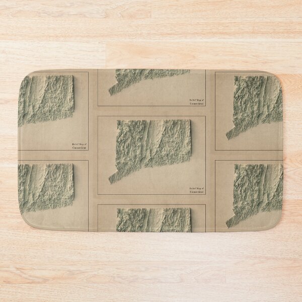 Item preview, Connecticut Shaded Relief Map 3D digitally-rendered designed and sold by ThinkAboutMaps.