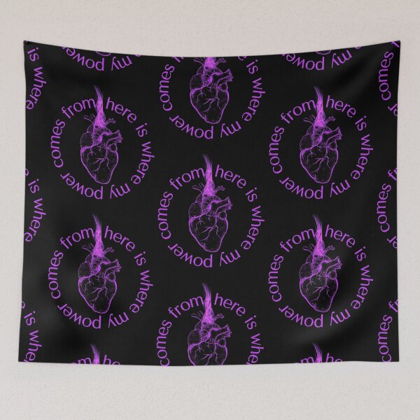 Item preview, Fluorescent Purple Anatomical Heart Power iPhone Case designed and sold by MagicWolfStar.