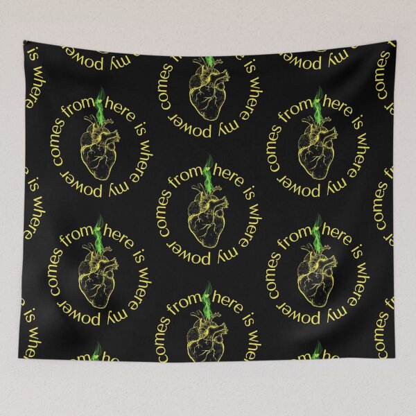 Item preview, Fluorescent Yellow Anatomical Heart Power Sticker designed and sold by MagicWolfStar.