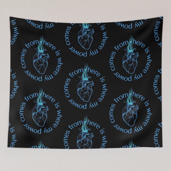 Item preview, Electric Blue Anatomical Heart Power Tote Bag designed and sold by MagicWolfStar.